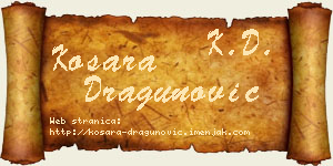 Kosara Dragunović vizit kartica